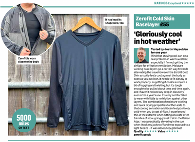 ⭐️⭐️⭐️⭐️⭐️ Zerofit Cold Skin Baselayer - ‘Gloriously cool in hot weather’ - Motorcycle News