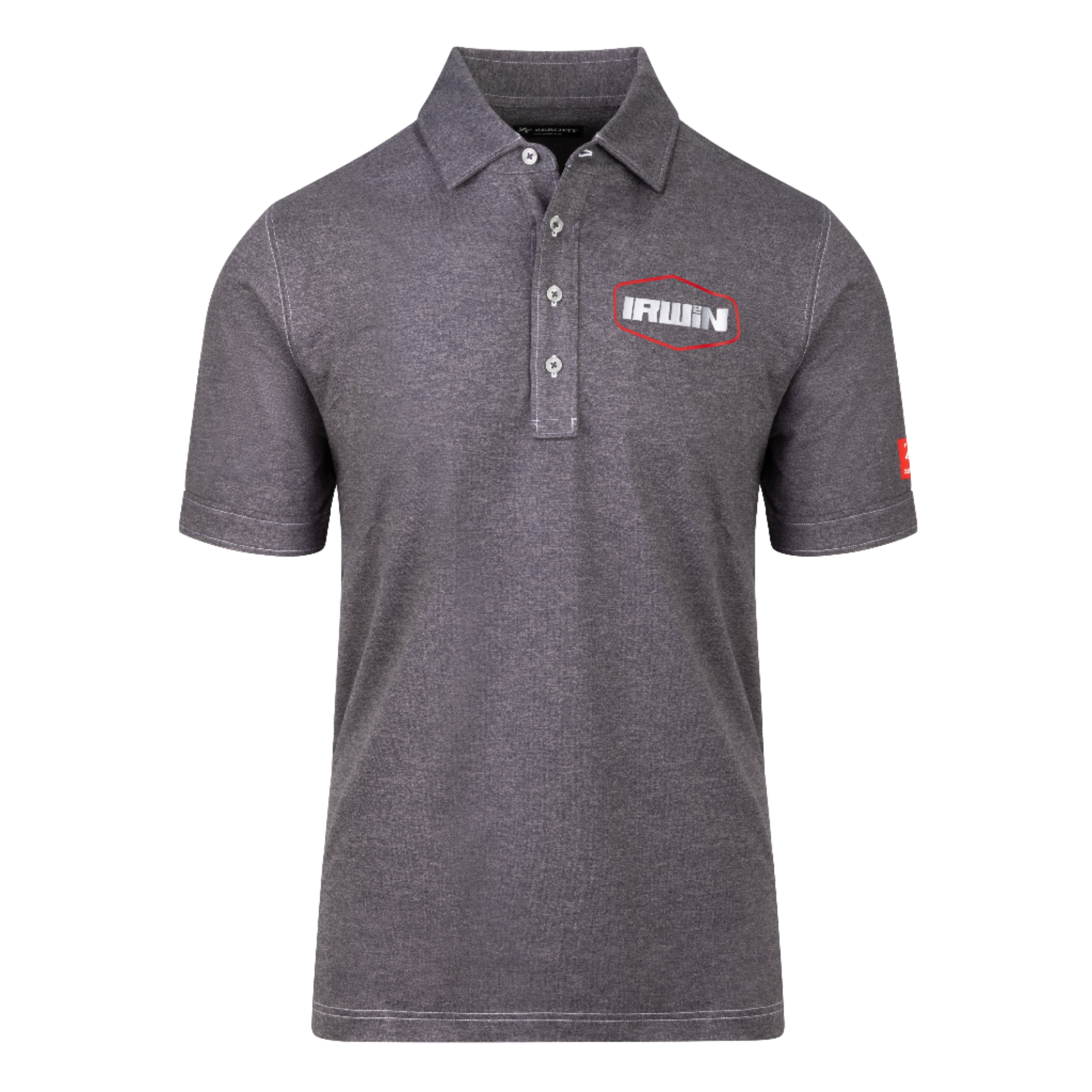 Zerofit Glenn Irwin North West Polo Shirt - Grey Heather