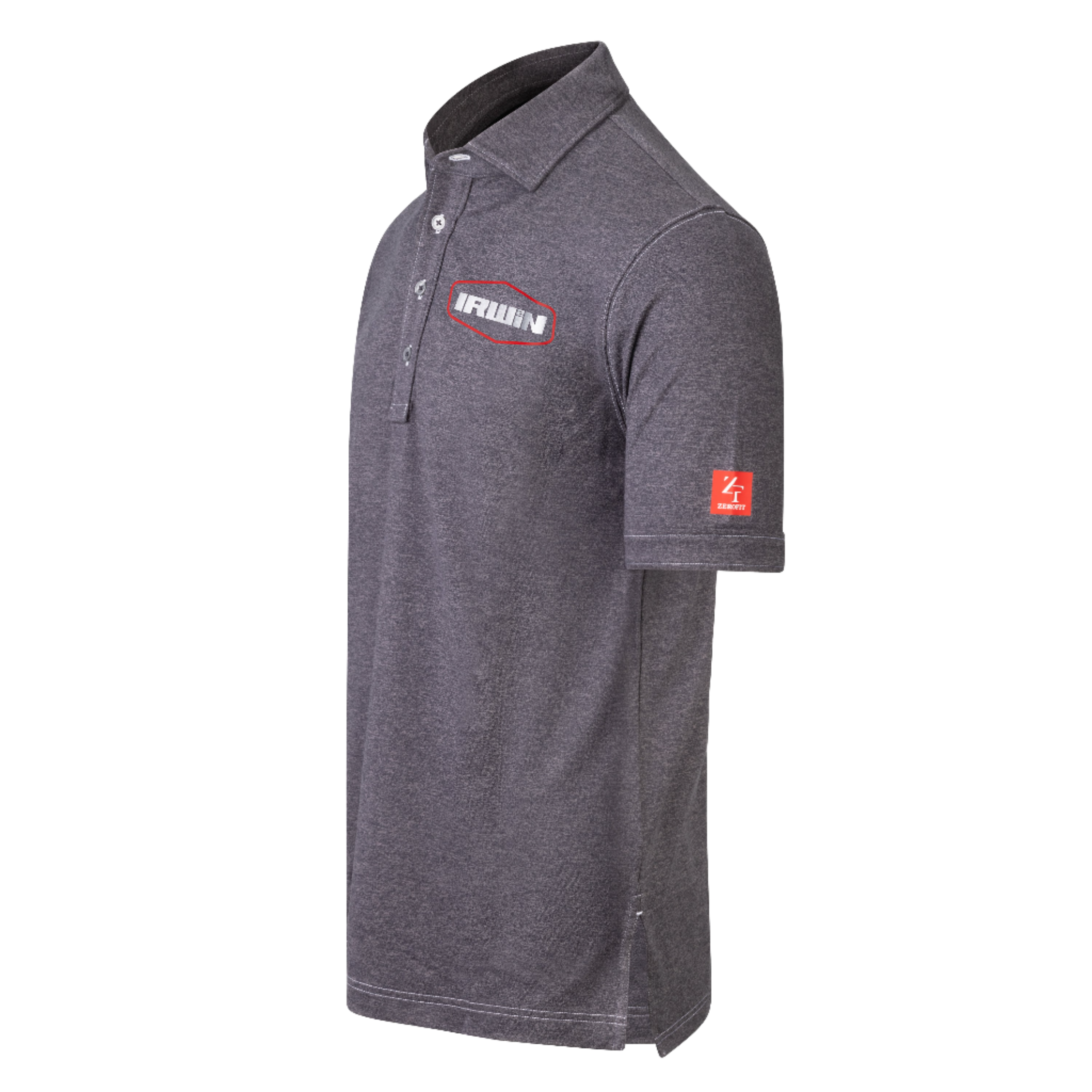 Zerofit Glenn Irwin North West Polo Shirt - Grey Heather